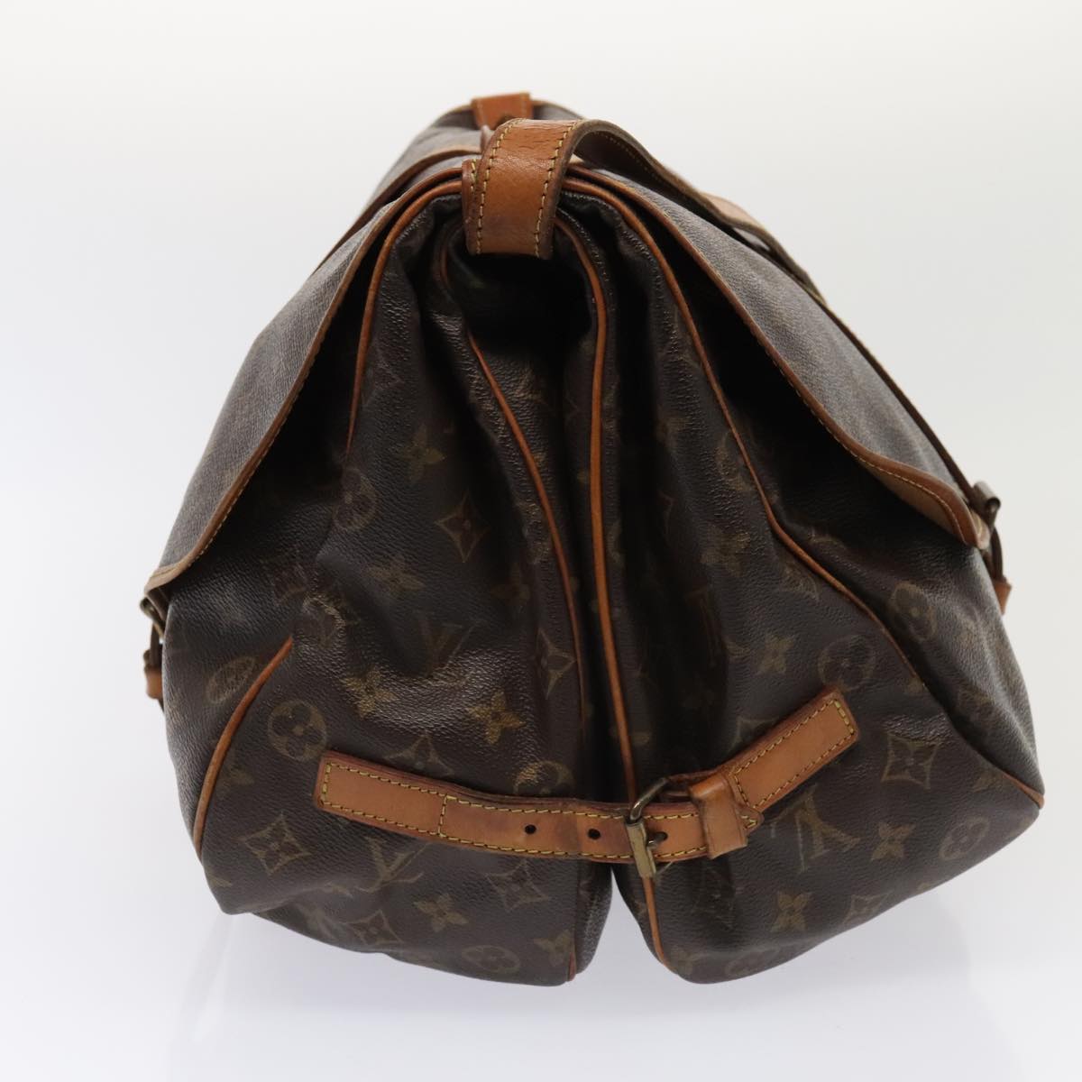 LOUIS VUITTON Monogram Saumur 35 Shoulder Bag M42254 LV Auth ki4838