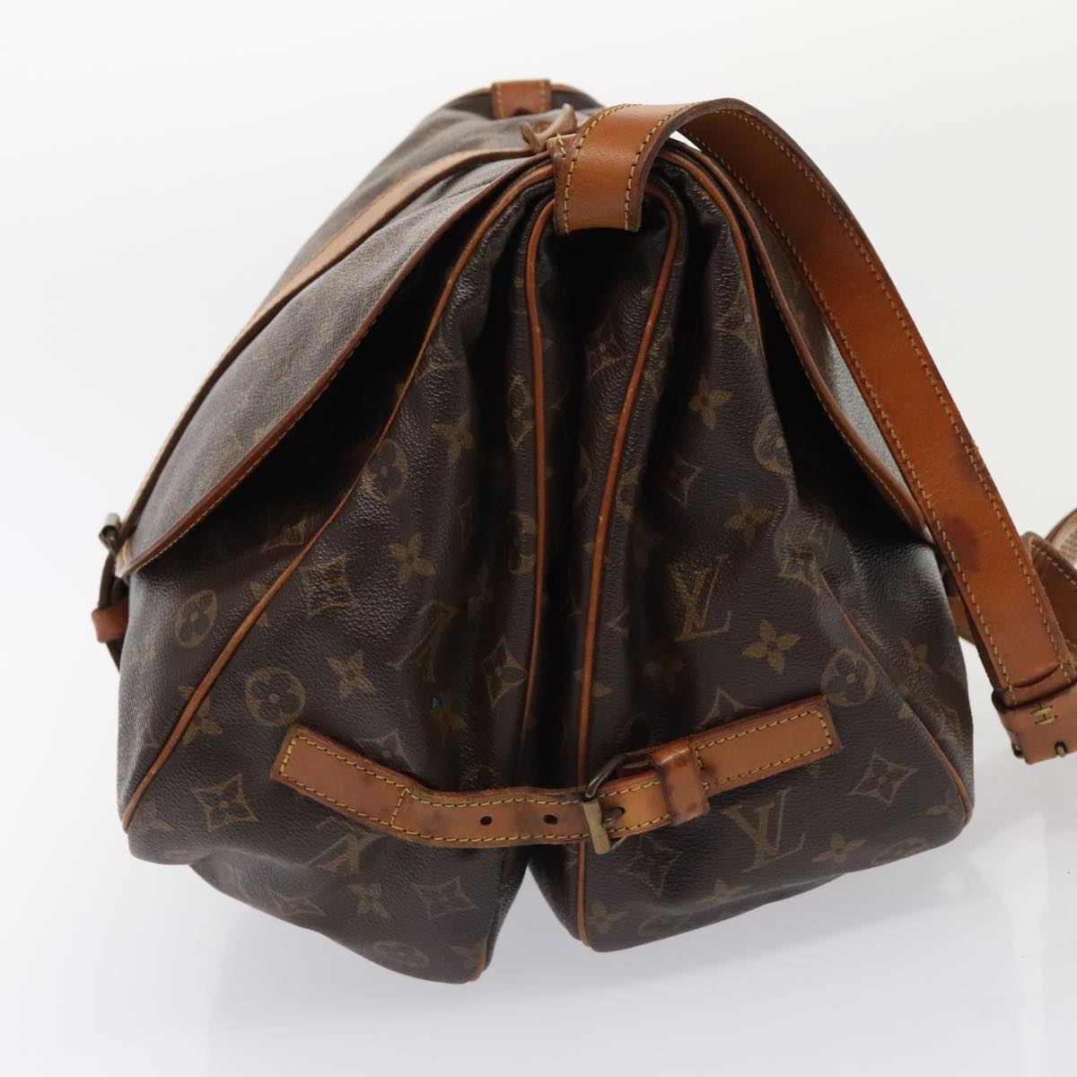LOUIS VUITTON Monogram Saumur 35 Shoulder Bag M42254 LV Auth ki4838