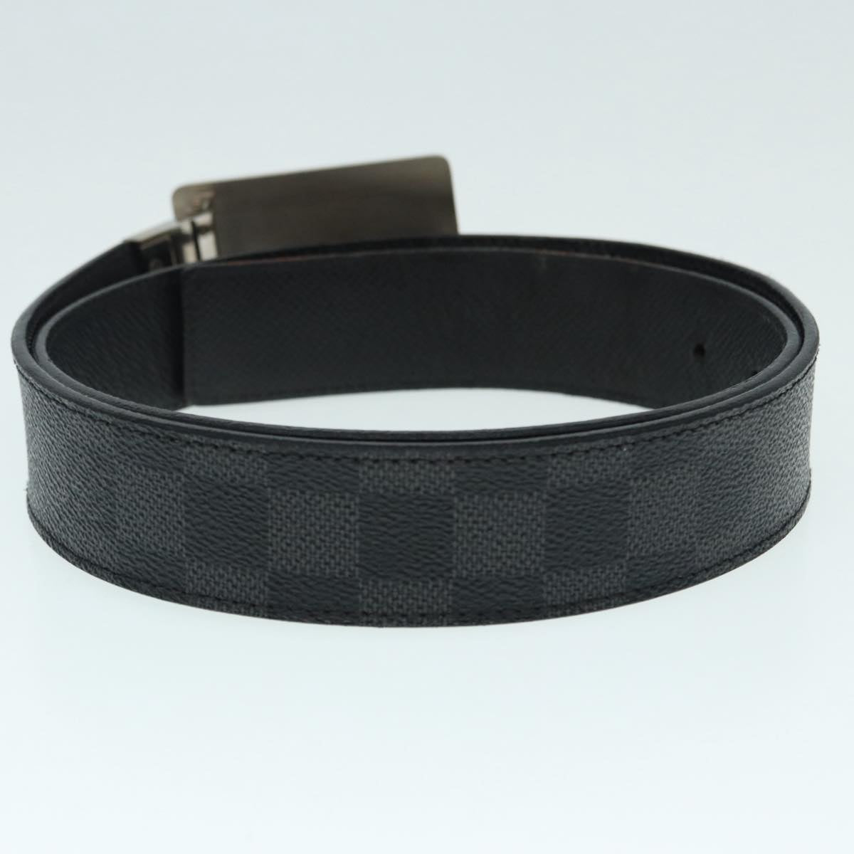 LOUIS VUITTON Damier Graphite Ceinture Amban Tour Belt M9632V LV Auth ki4850