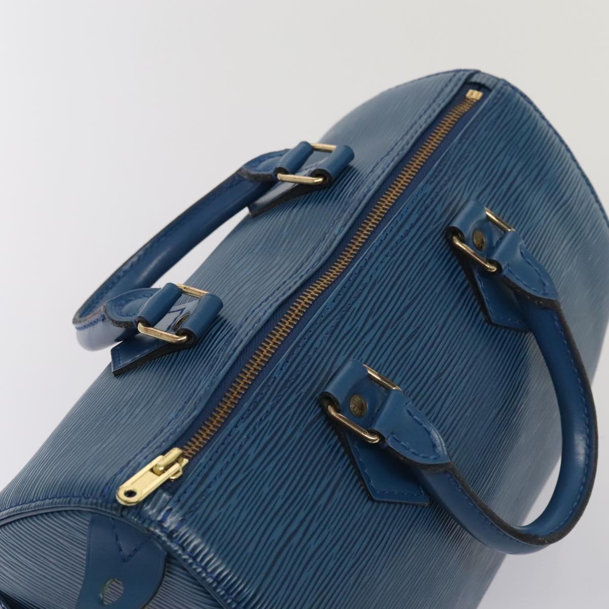 LOUIS VUITTON Epi Speedy 25 Hand Bag Toledo Blue M43015 LV Auth ki4855