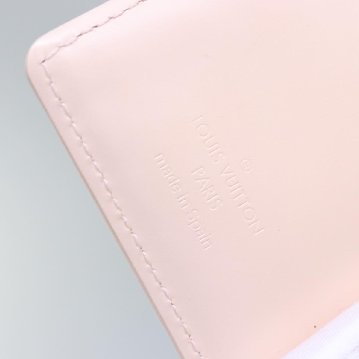 LOUIS VUITTON Vernis Agenda PM Day Planner Cover Pink R21007 LV Auth ki4862