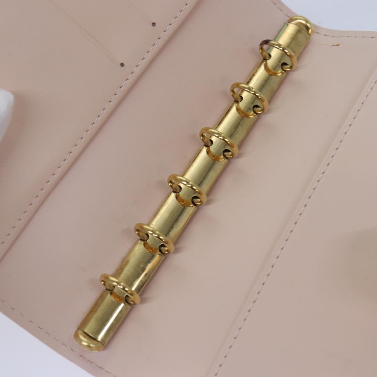 LOUIS VUITTON Vernis Agenda PM Day Planner Cover Pink R21007 LV Auth ki4862