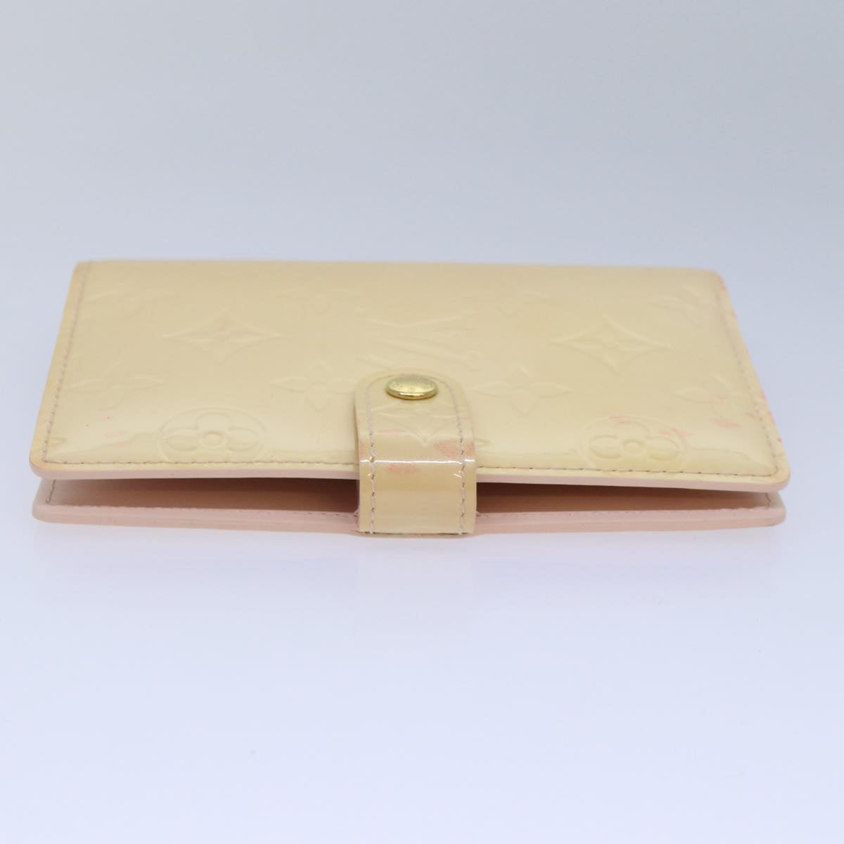 LOUIS VUITTON Vernis Agenda PM Day Planner Cover Pink R21007 LV Auth ki4862