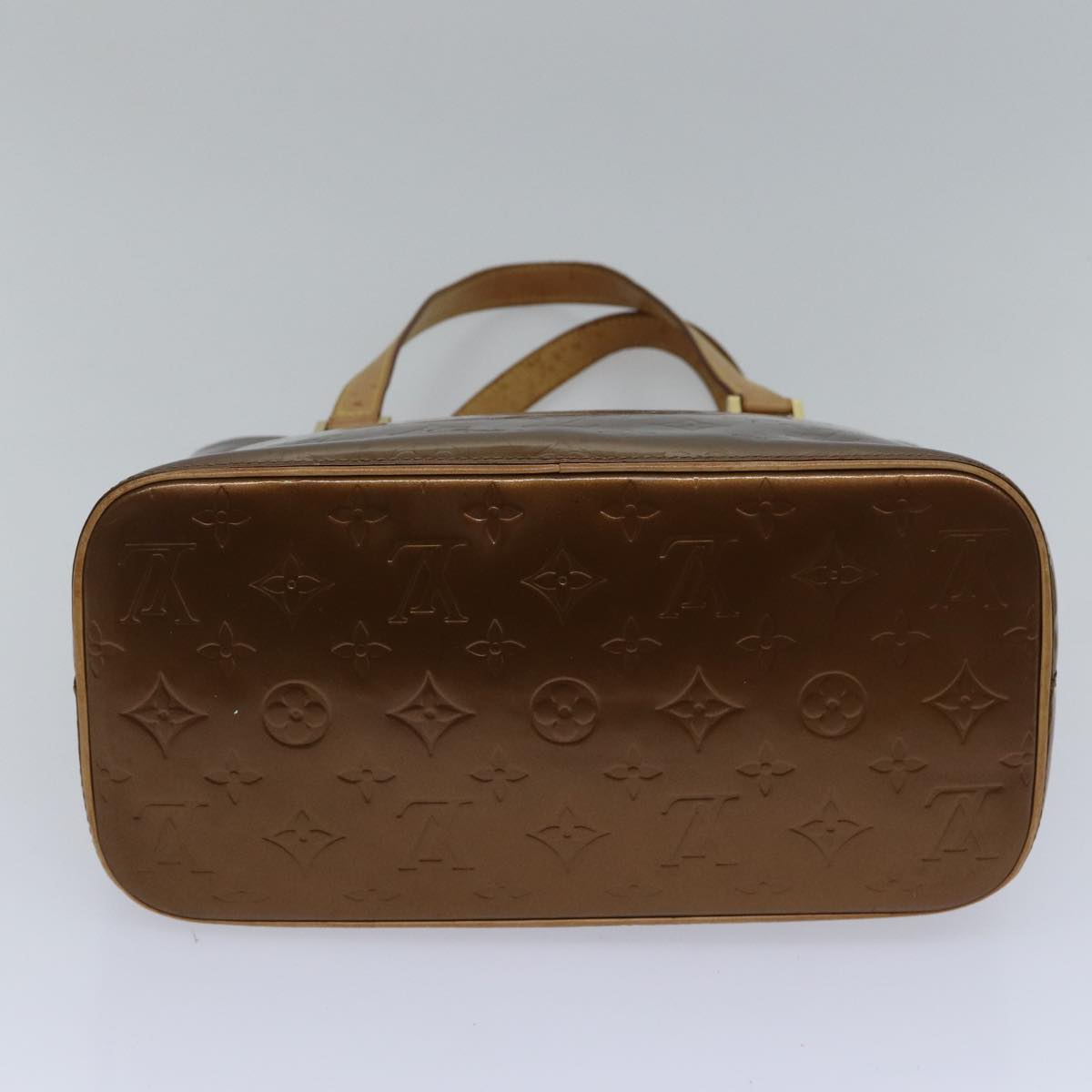 LOUIS VUITTON Monogram Vernis Houston Hand Bag Bronze M91122 LV Auth ki4911