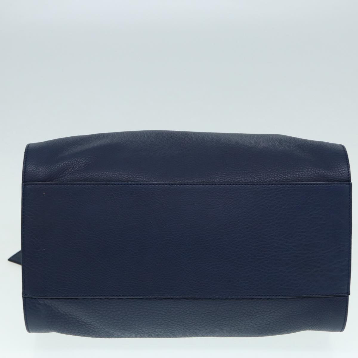 BALENCIAGA Tube Round Hand Bag Leather Navy Auth ki4912