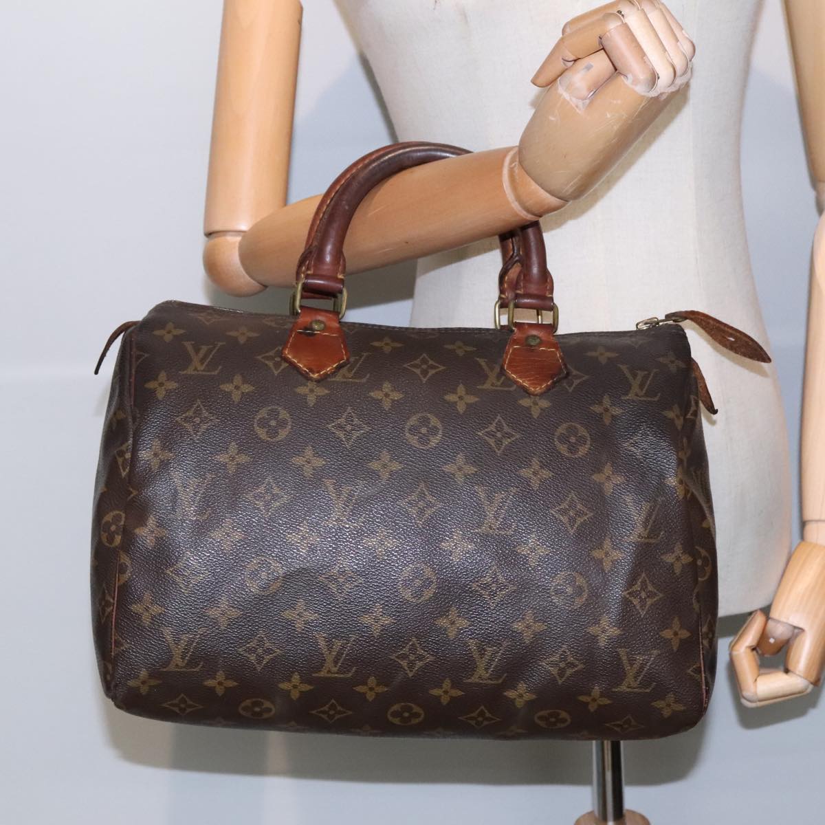 LOUIS VUITTON Monogram Speedy 30 Hand Bag M41526 LV Auth ki4993