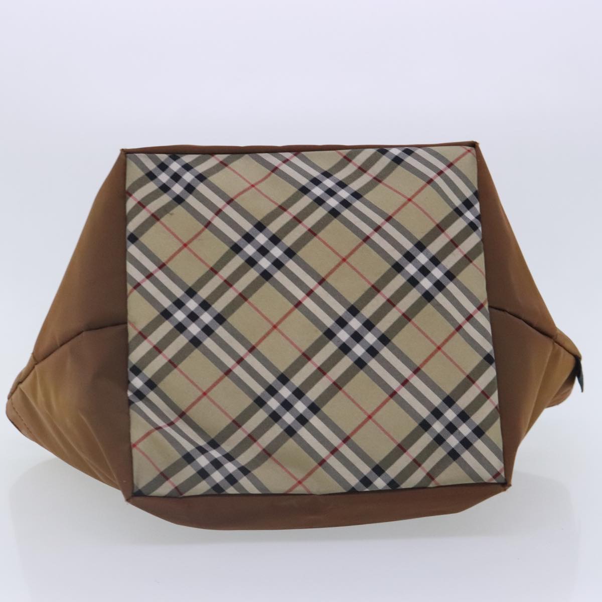 BURBERRY Nova Check Tote Bag Canvas Nylon 5Set Beige Brown Auth ki4996