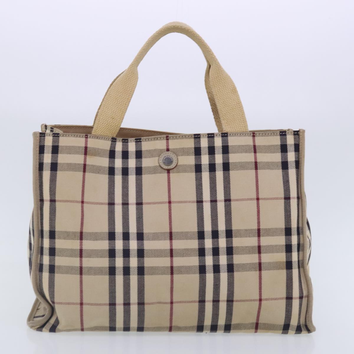 BURBERRY Nova Check Tote Bag Canvas Nylon 5Set Beige Brown Auth ki4996