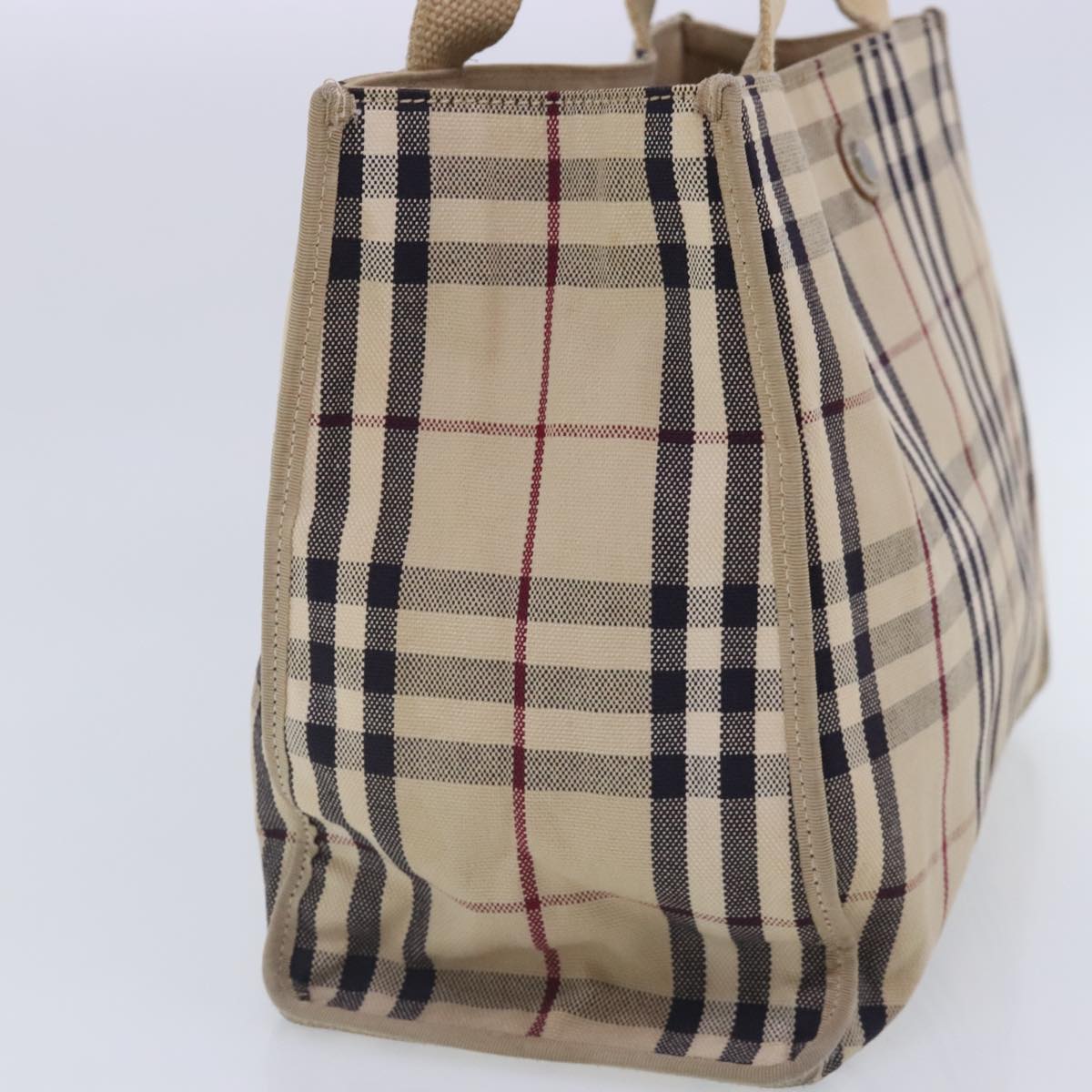 BURBERRY Nova Check Tote Bag Canvas Nylon 5Set Beige Brown Auth ki4996