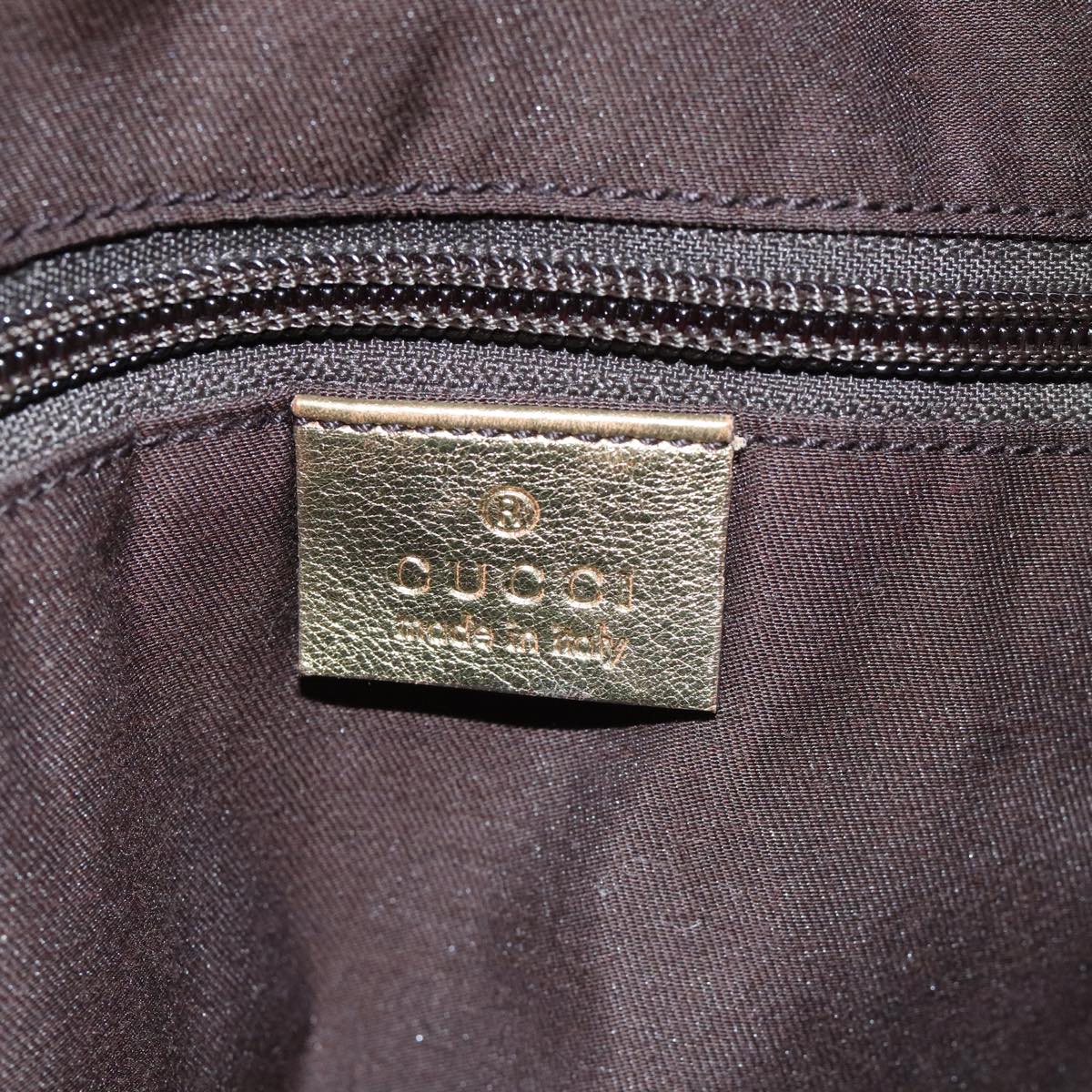 GUCCI GG Canvas Sherry Line Tote Bag Gold Pink Silver 131231 Auth ki5011