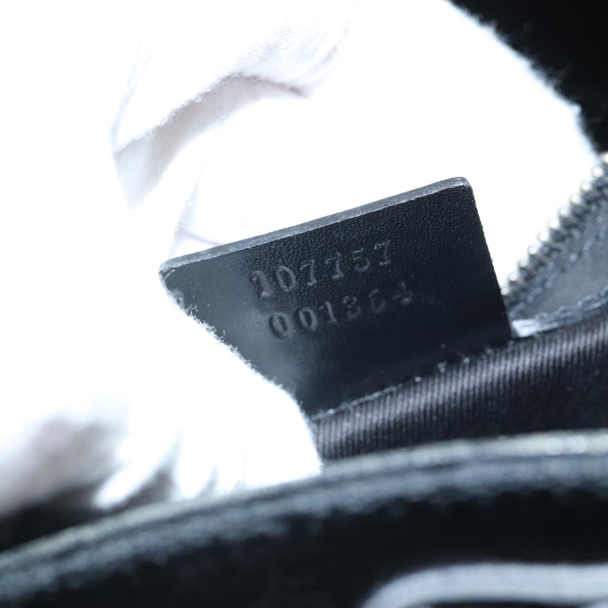 GUCCI GG Canvas Tote Bag Black Silver 107757 Auth ki5048V