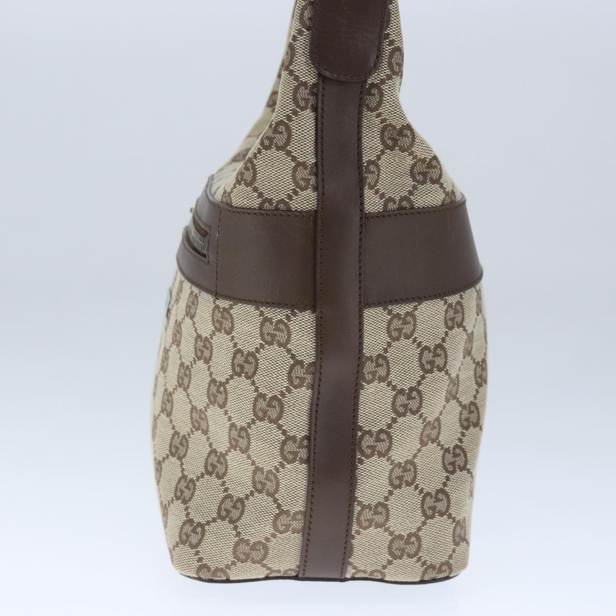 GUCCI GG Canvas Shoulder Bag Beige Auth ki5120