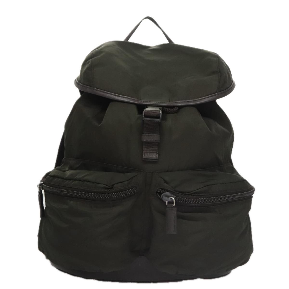 PRADA Backpack Nylon Khaki Auth ki5121