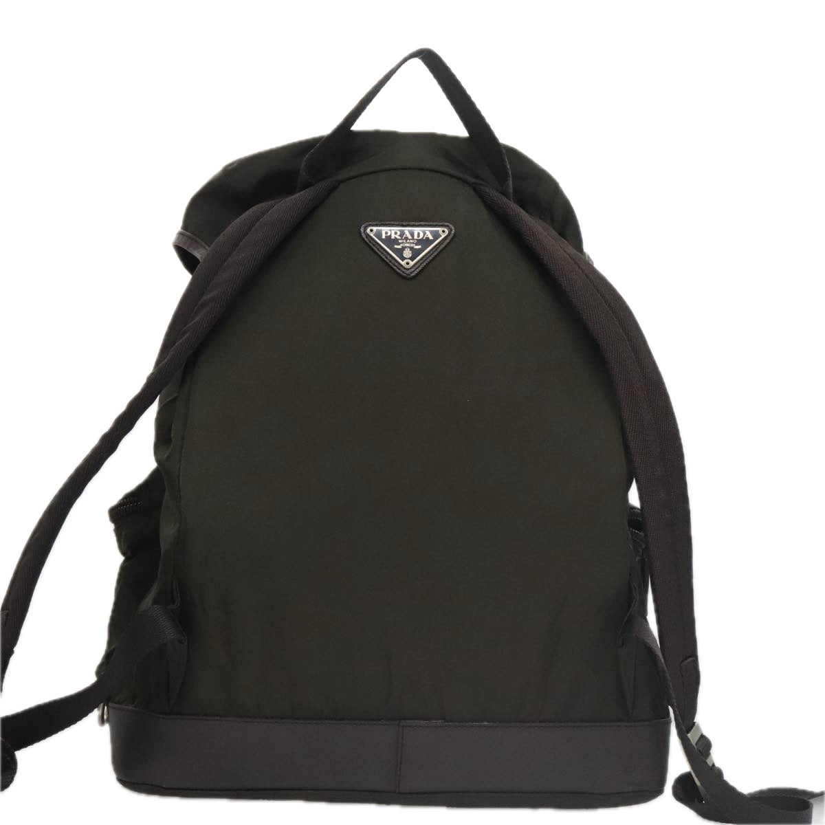 PRADA Backpack Nylon Khaki Auth ki5121