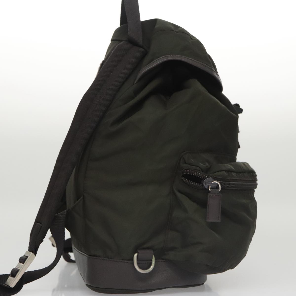 PRADA Backpack Nylon Khaki Auth ki5121