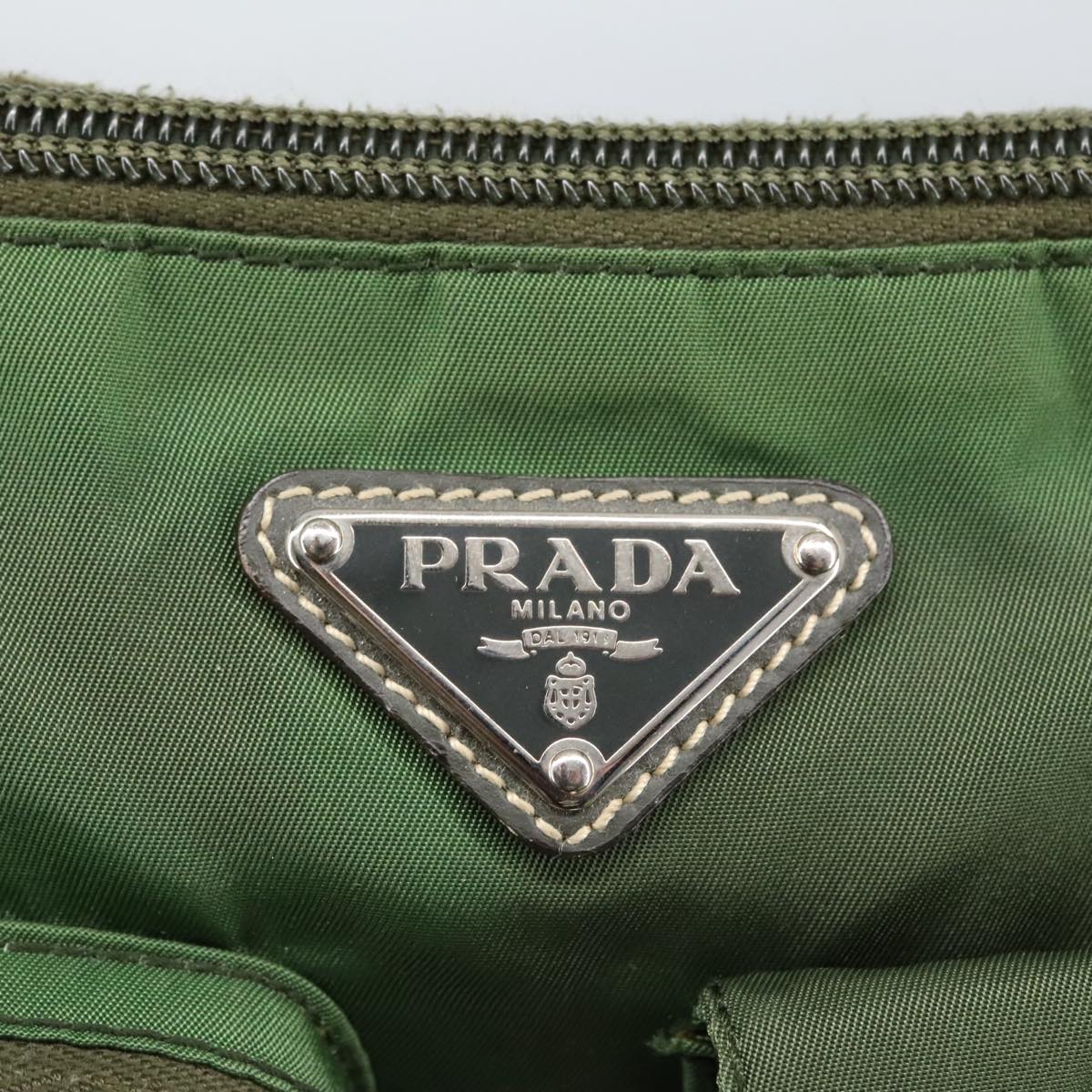 PRADA Waist bag Nylon Khaki Auth ki5122