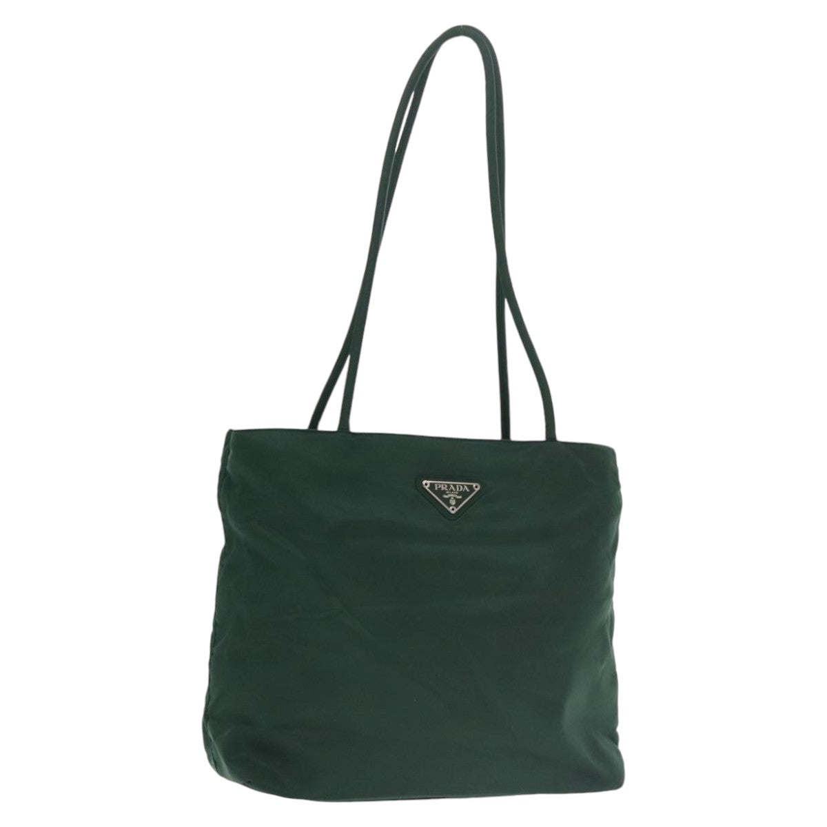 PRADA Tote Bag Nylon Green Auth ki5130