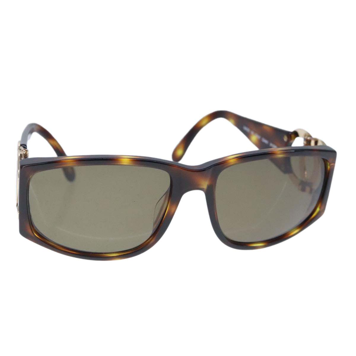 CHANEL Sunglasses plastic Brown CC Auth ki5159V