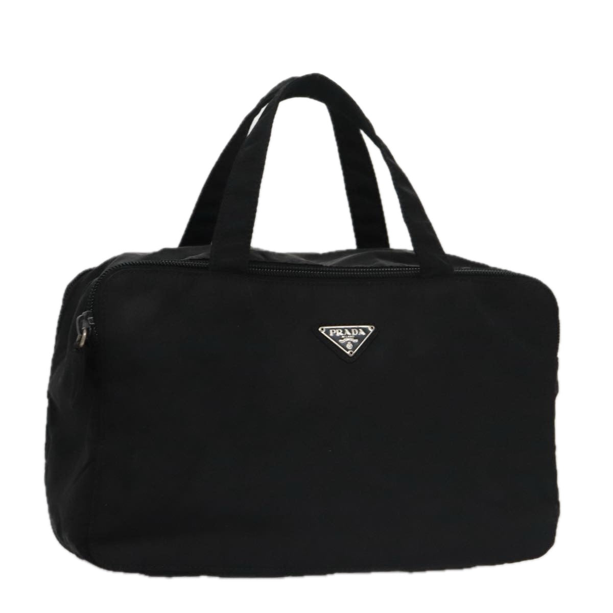 PRADA Hand Bag Nylon Black Auth ki5250