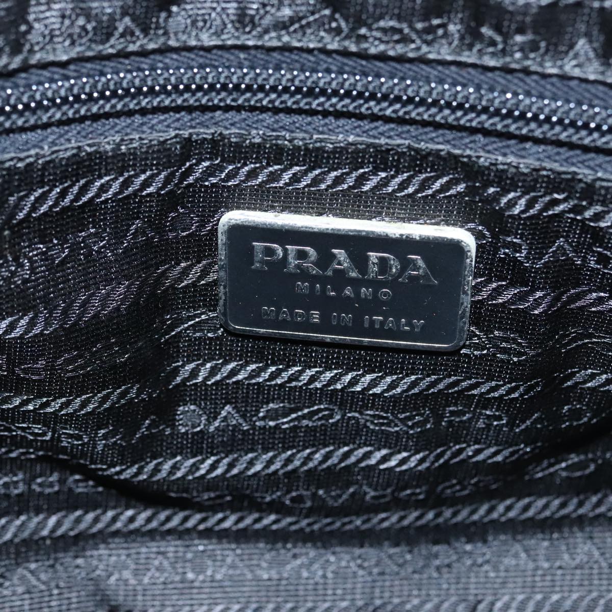 PRADA Hand Bag Nylon Black Auth ki5250