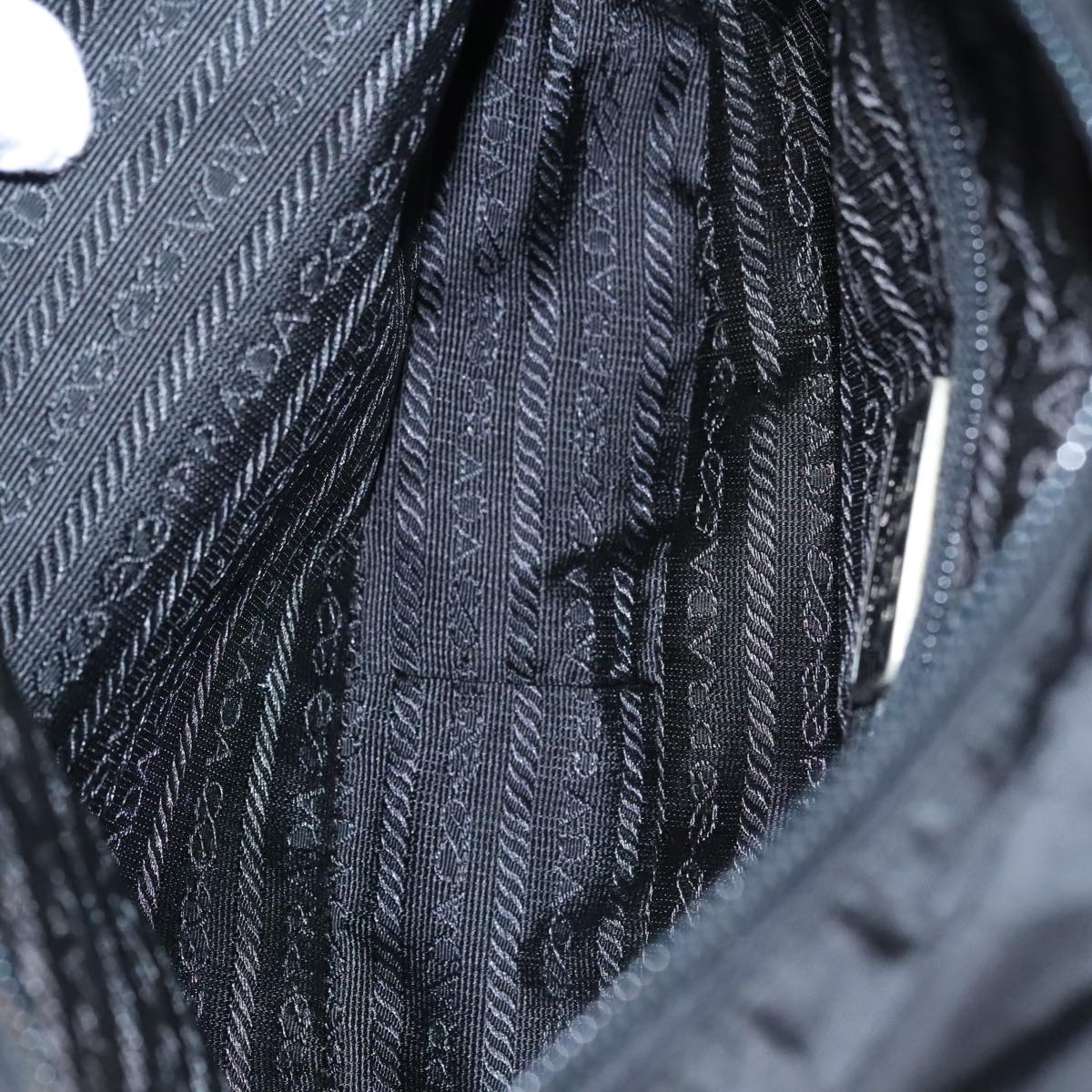 PRADA Hand Bag Nylon Black Auth ki5250