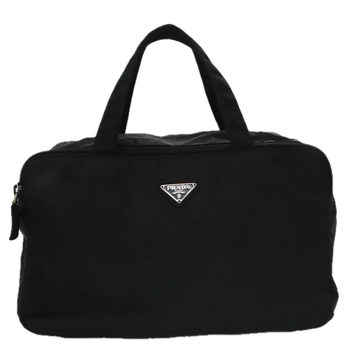 PRADA Hand Bag Nylon Black Auth ki5250