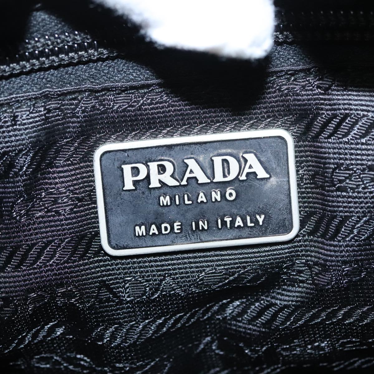 PRADA Backpack Nylon Green Silver Auth ki5272