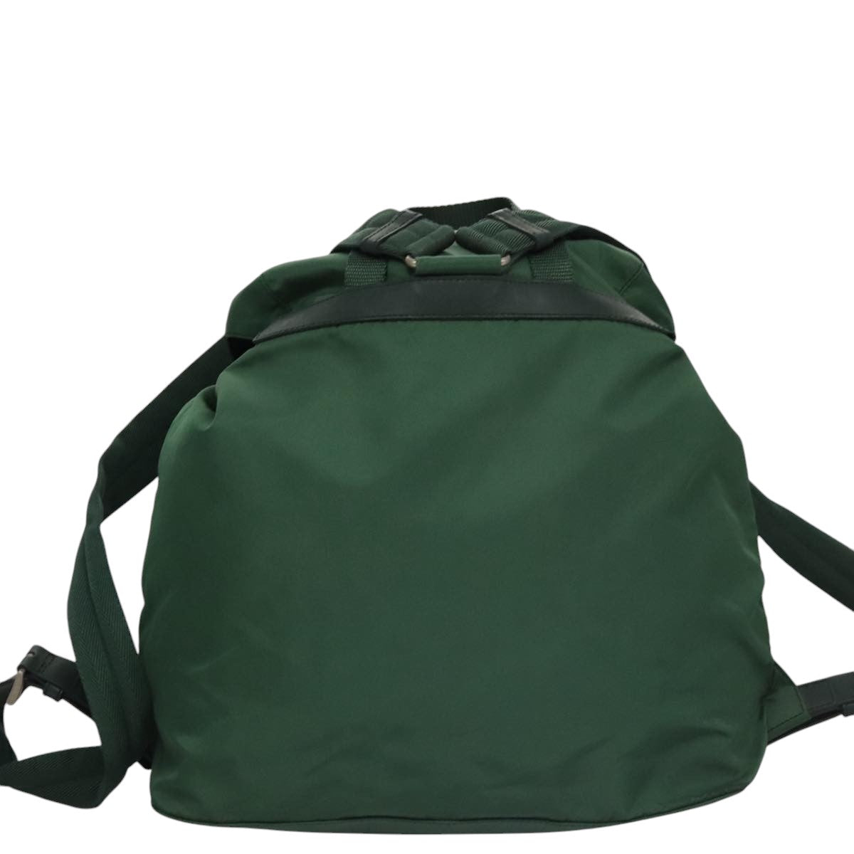 PRADA Backpack Nylon Green Silver Auth ki5272