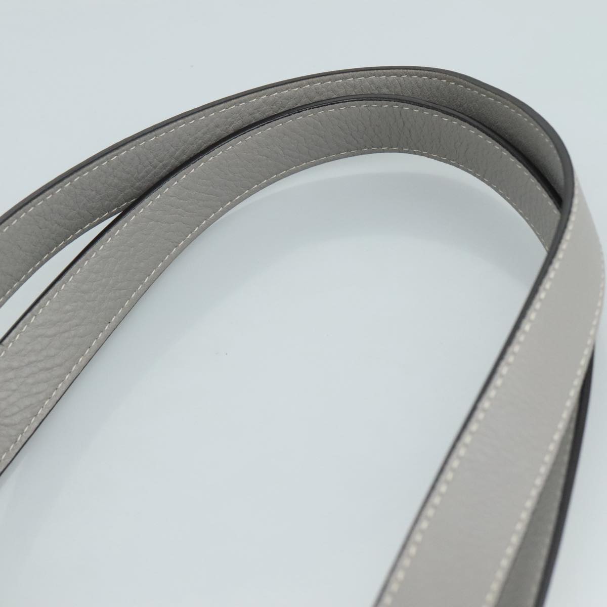 Chloe Darryl Tote Bag Leather Gray Gold Auth ki5336V