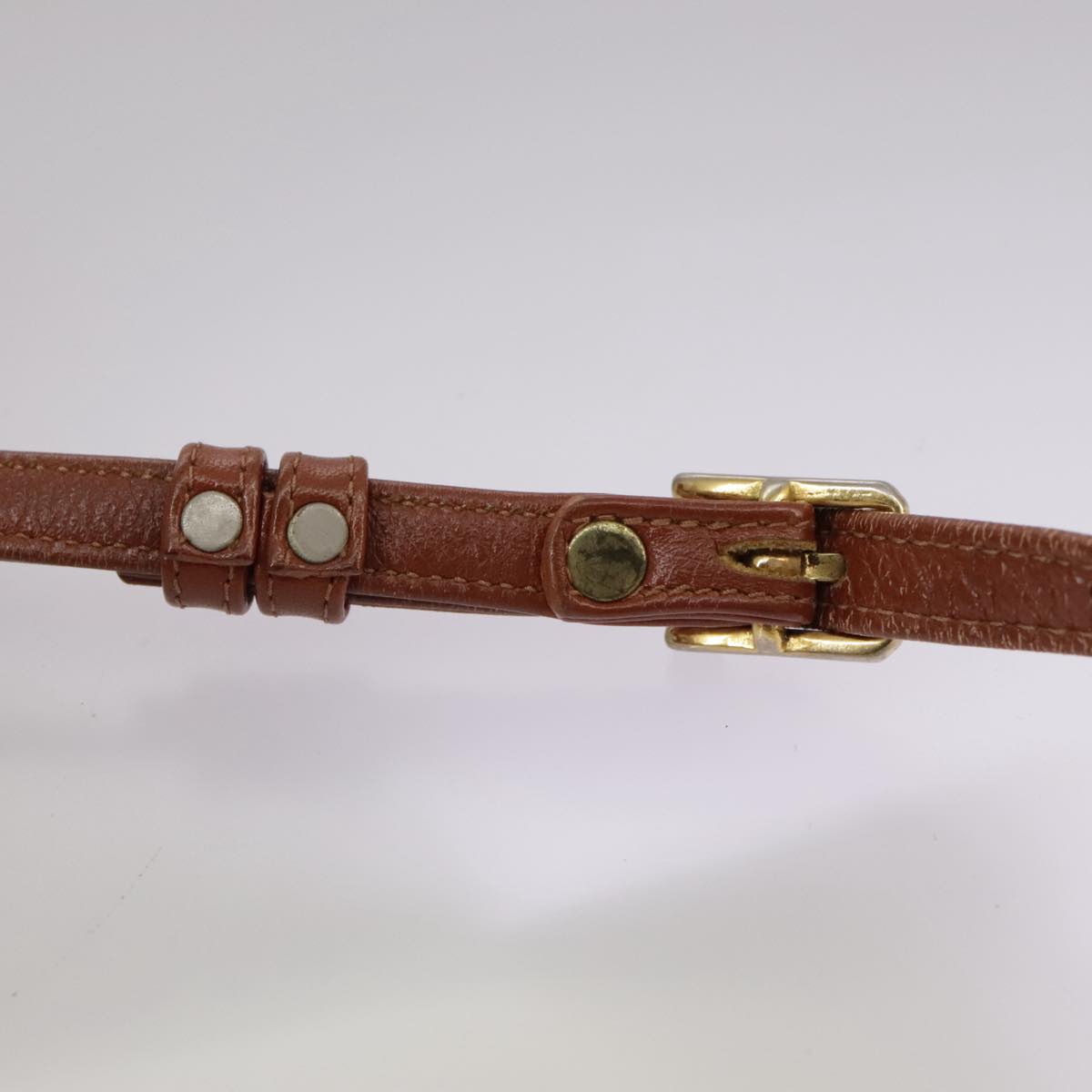 MCM Vicetos Logogram Shoulder Bag PVC Leather Brown Auth ki5337