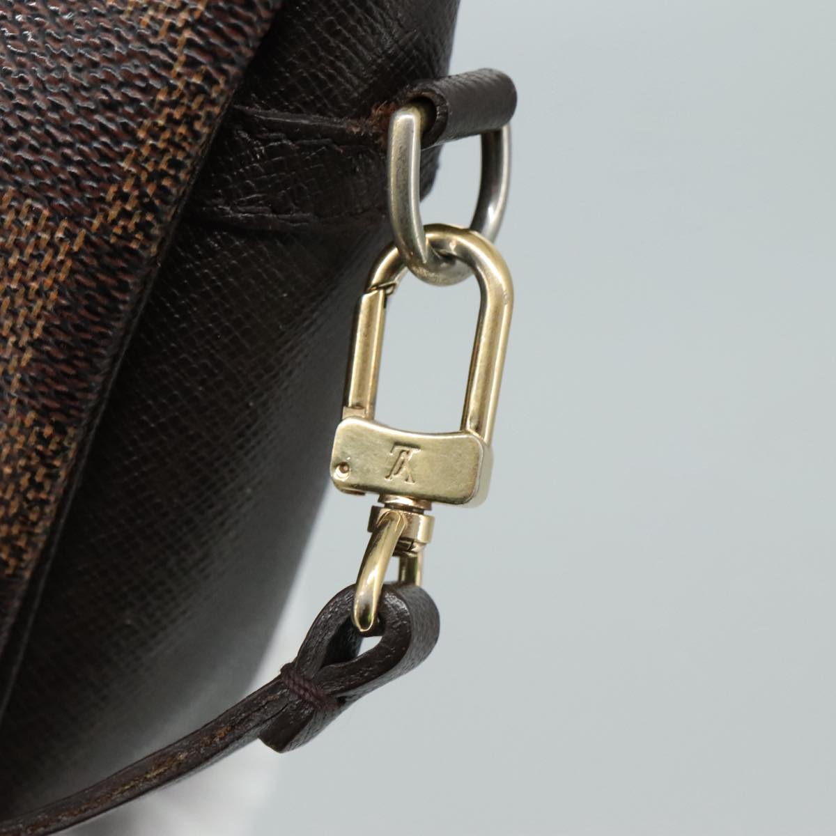 LOUIS VUITTON Damier Ebene Trousse Makeup Pouch N51982 LV Auth ki5364