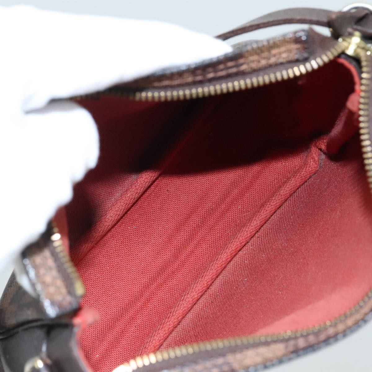 LOUIS VUITTON Damier Ebene Trousse Makeup Pouch N51982 LV Auth ki5364A