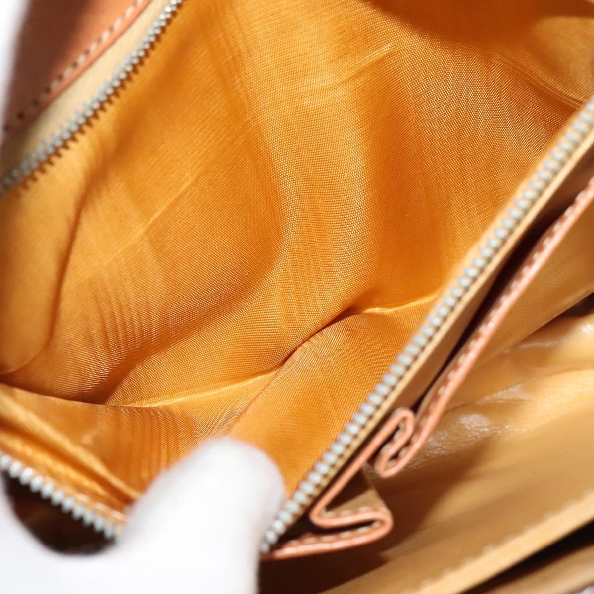 CELINE Macadam Canvas Shoulder Bag PVC Leather Brown Auth ki5395