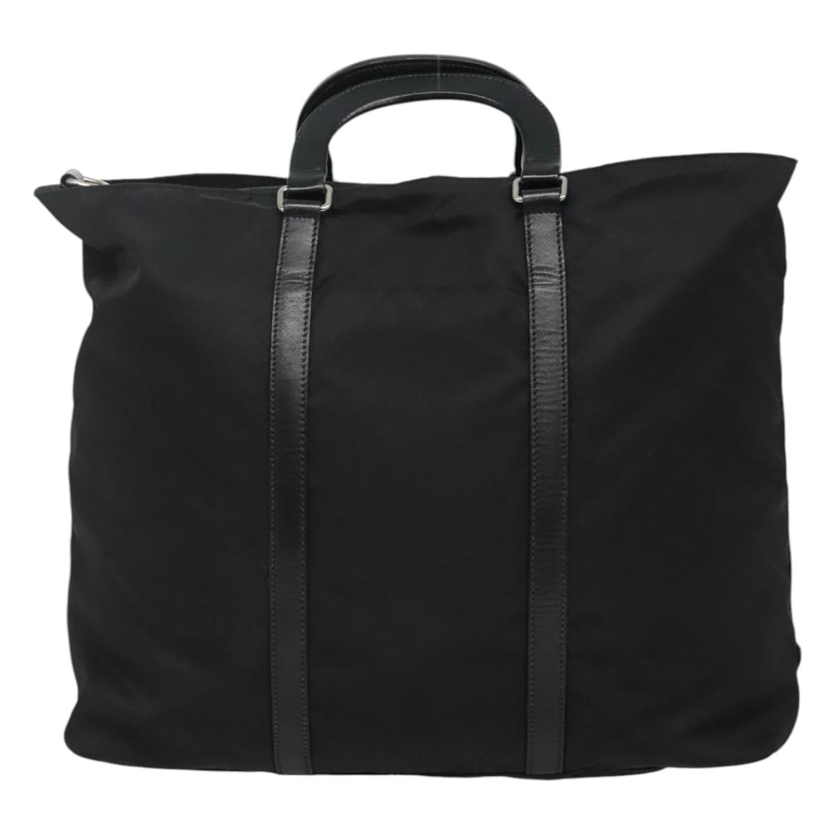 PRADA Hand Bag Nylon 2way Black Auth ki5424
