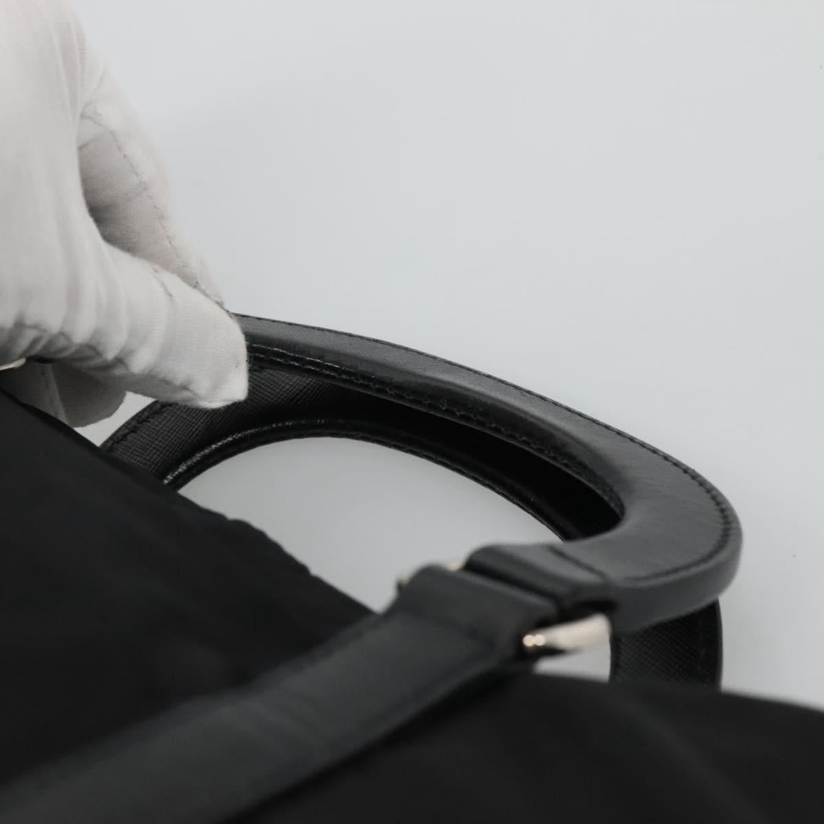 PRADA Hand Bag Nylon 2way Black Auth ki5424