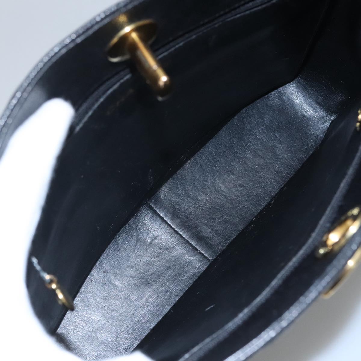 CHANEL Matelasse Chain Shoulder Bag Calf Skin Black Gold CC Auth ki5432