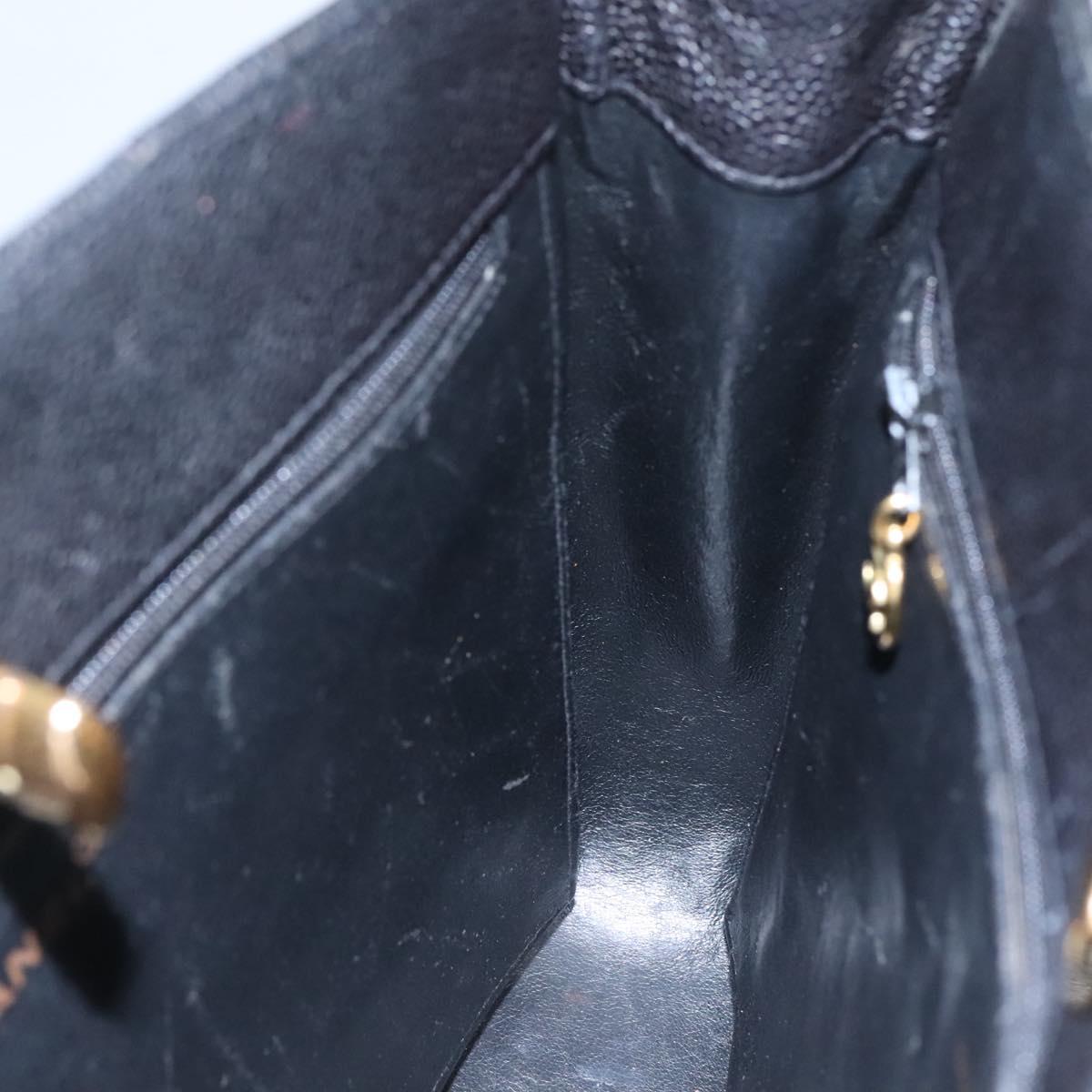 CHANEL Matelasse Chain Shoulder Bag Calf Skin Black Gold CC Auth ki5432