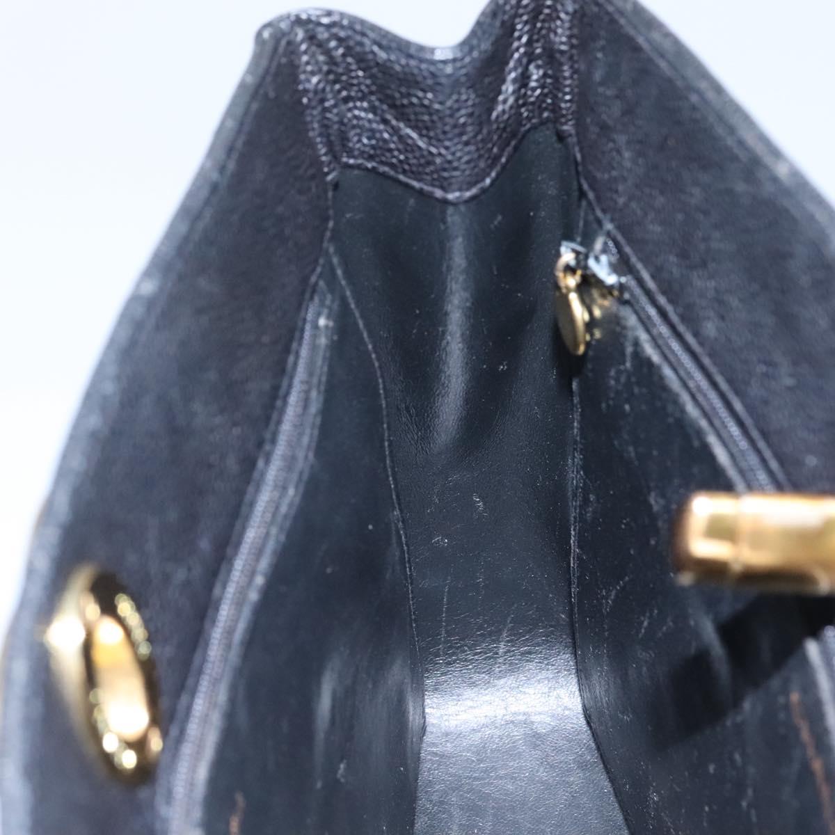 CHANEL Matelasse Chain Shoulder Bag Calf Skin Black Gold CC Auth ki5432