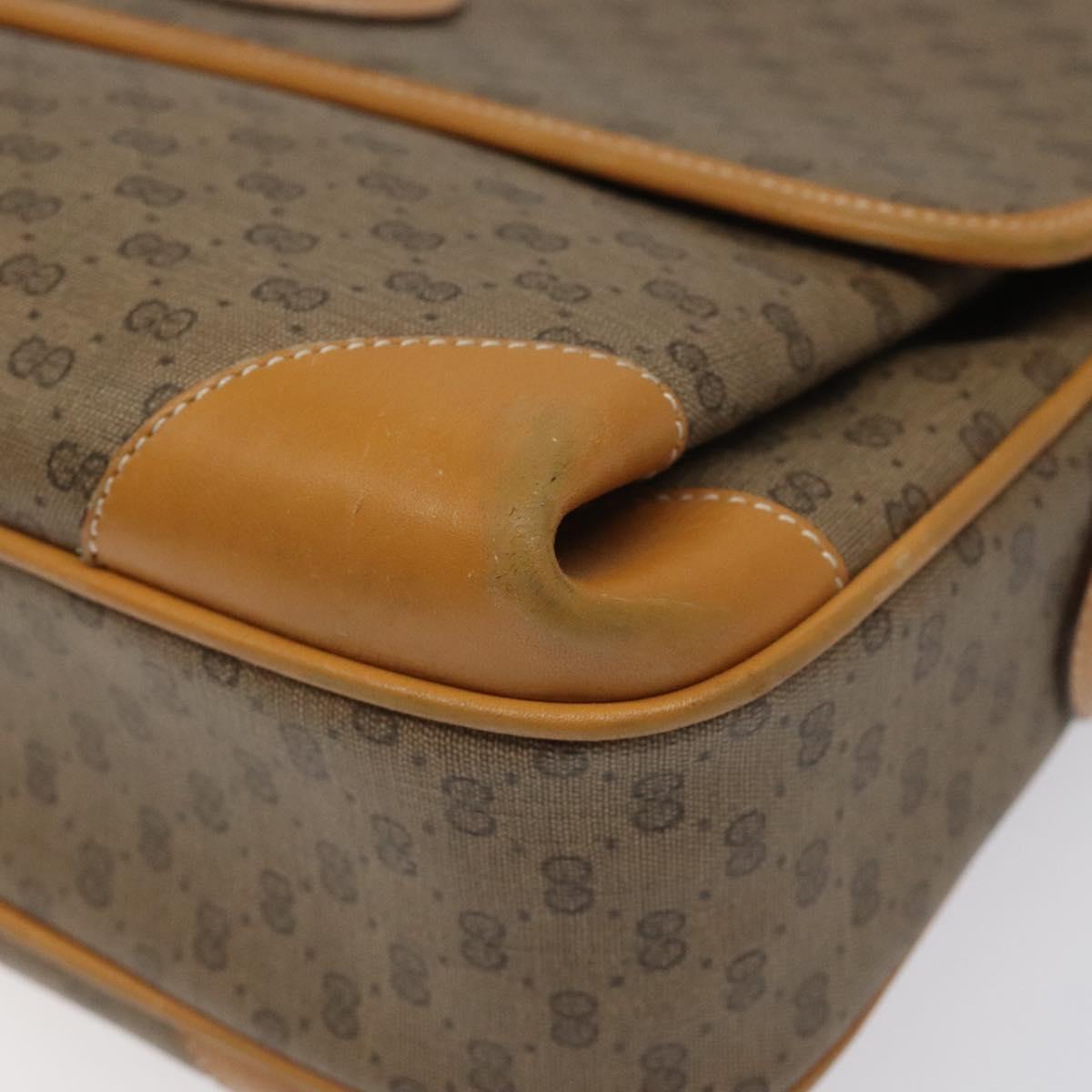 GUCCI Micro GG Supreme Shoulder Bag PVC Beige Gold 001 116 0924 Auth ki5438
