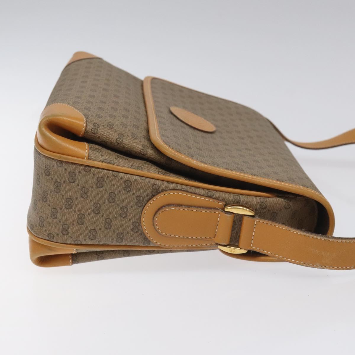 GUCCI Micro GG Supreme Shoulder Bag PVC Beige Gold 001 116 0924 Auth ki5438