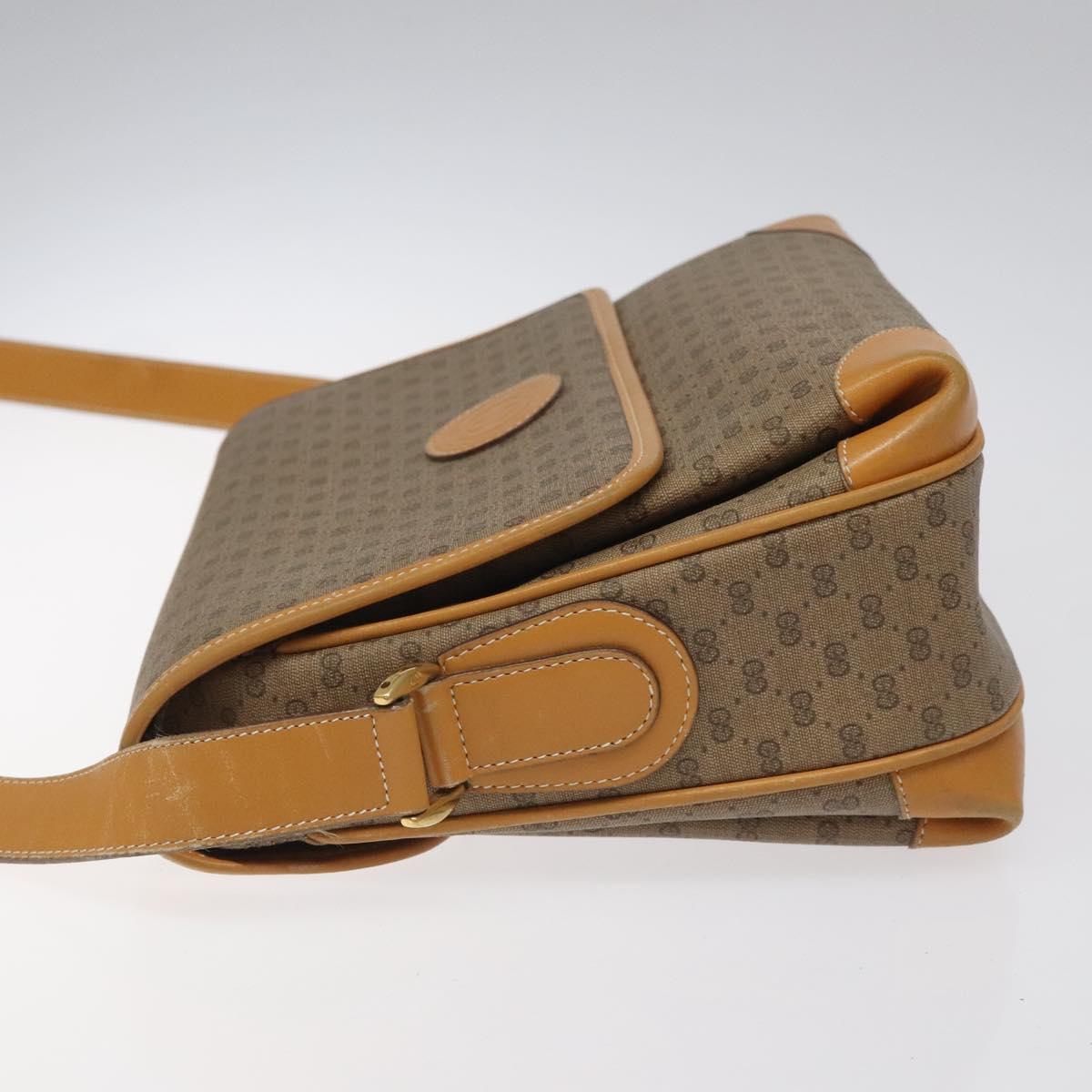 GUCCI Micro GG Supreme Shoulder Bag PVC Beige Gold 001 116 0924 Auth ki5438