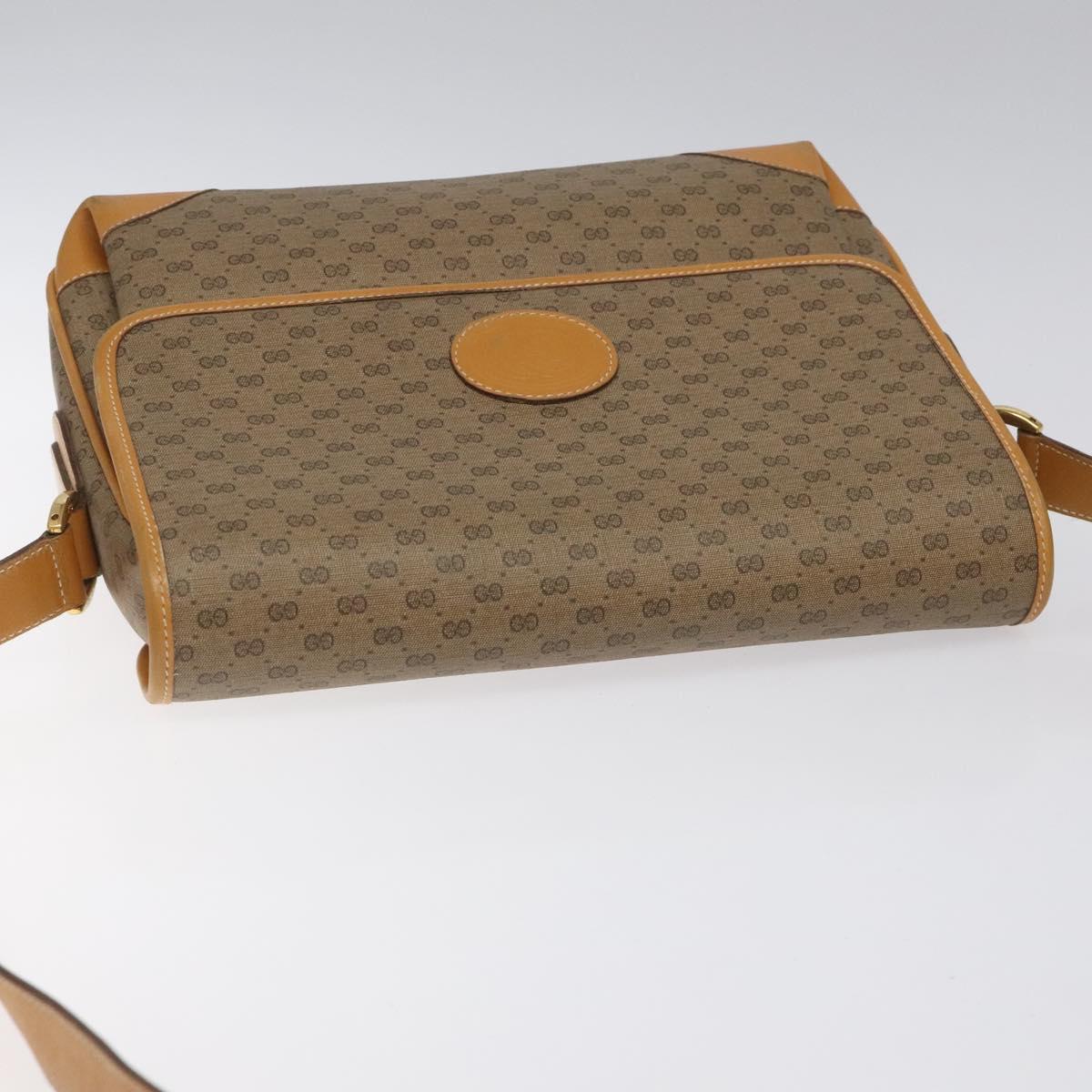 GUCCI Micro GG Supreme Shoulder Bag PVC Beige Gold 001 116 0924 Auth ki5438