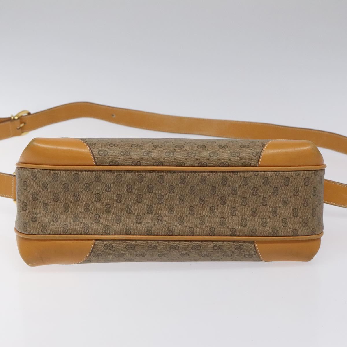 GUCCI Micro GG Supreme Shoulder Bag PVC Beige Gold 001 116 0924 Auth ki5438
