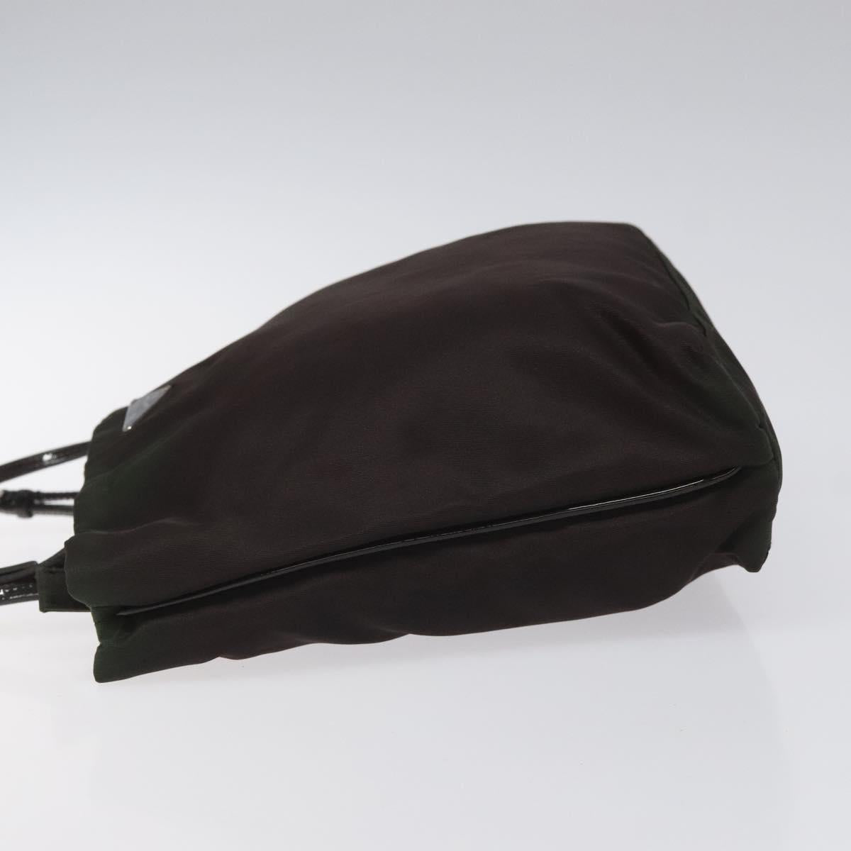 PRADA Hand Bag Nylon Khaki Auth ki5477