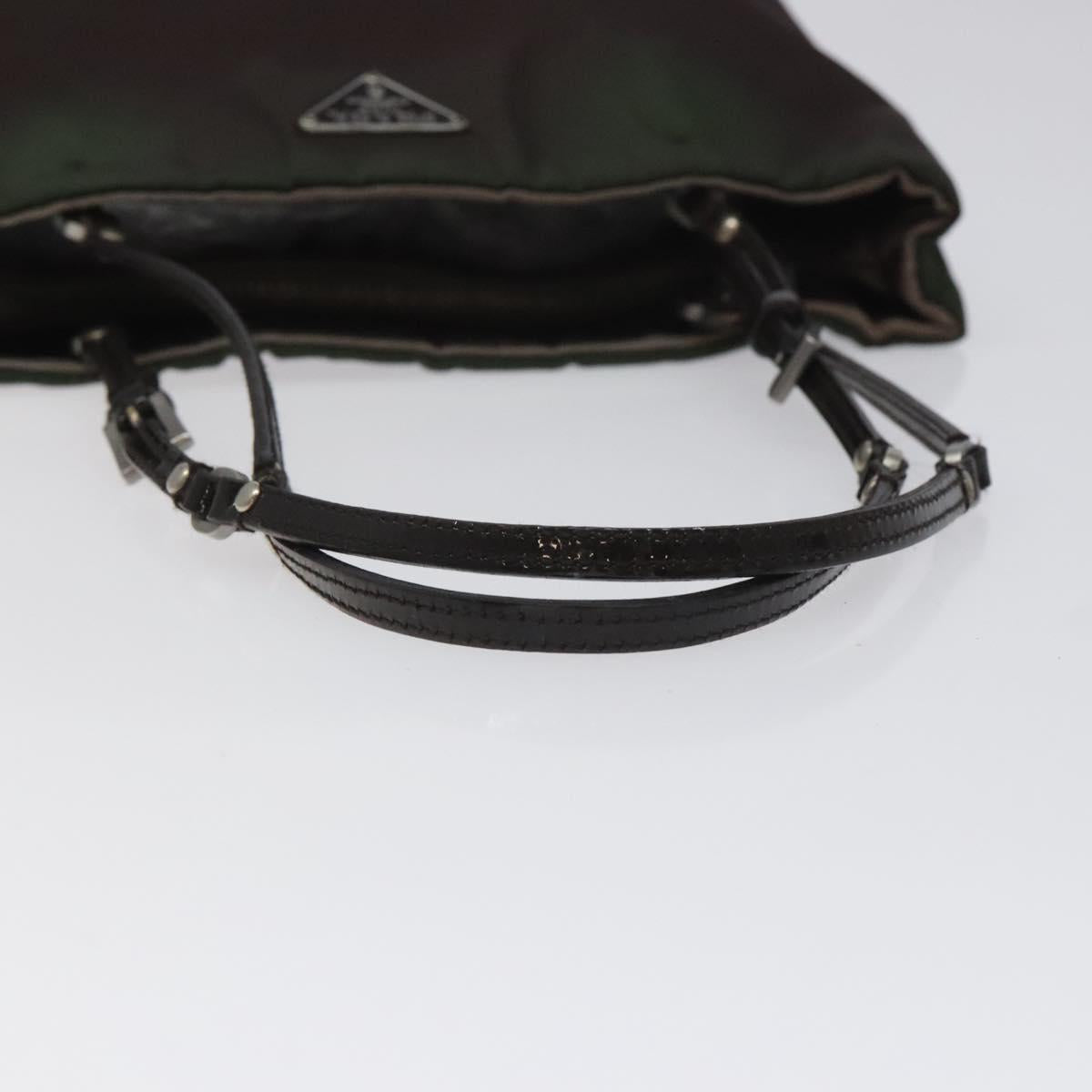 PRADA Hand Bag Nylon Khaki Auth ki5477