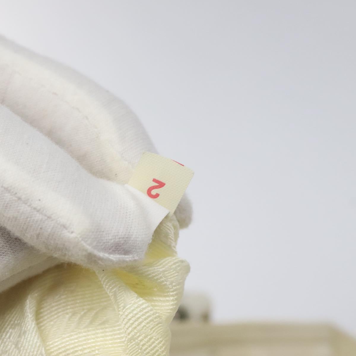 PRADA Hand Bag Nylon White Silver Auth ki5482