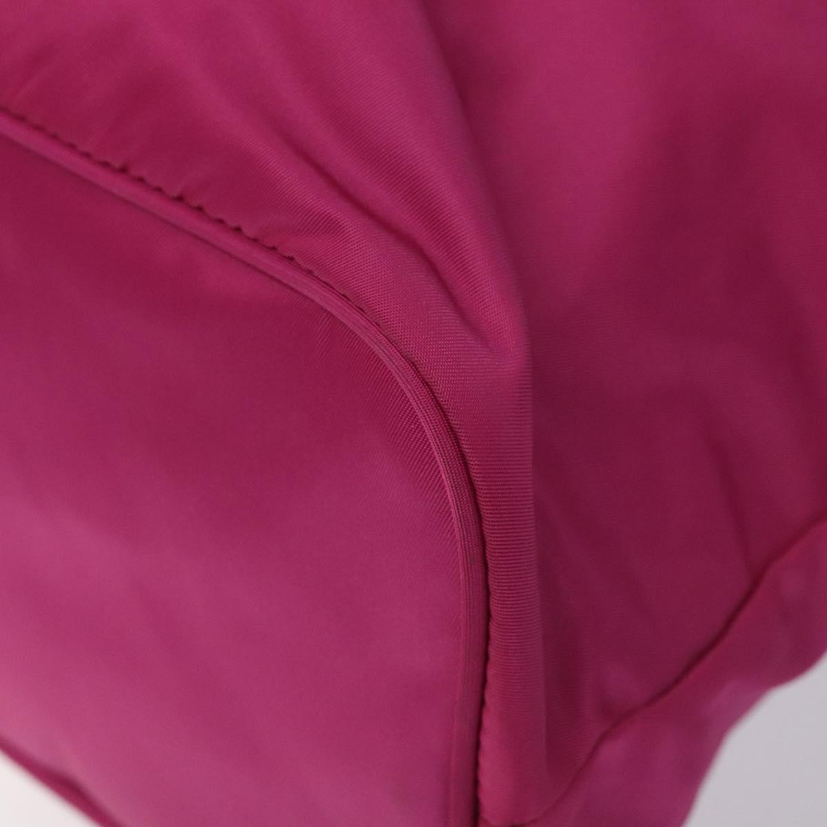 PRADA Tote Bag Nylon 2way Pink Gold Auth ki5497V