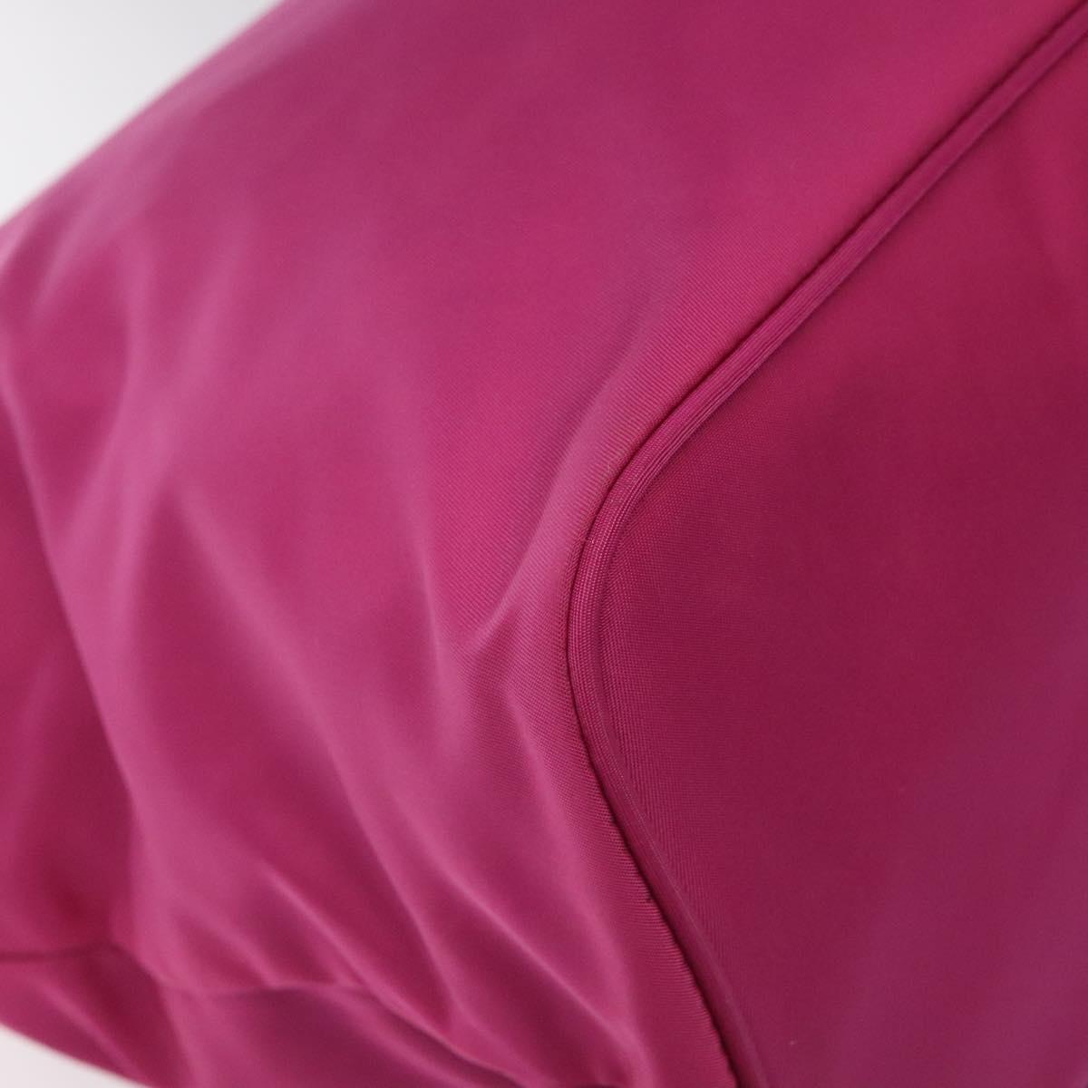 PRADA Tote Bag Nylon 2way Pink Gold Auth ki5497V