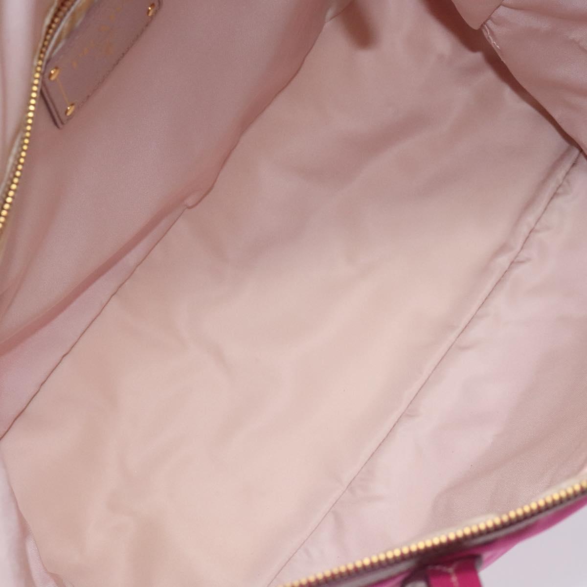 PRADA Tote Bag Nylon 2way Pink Gold Auth ki5497V