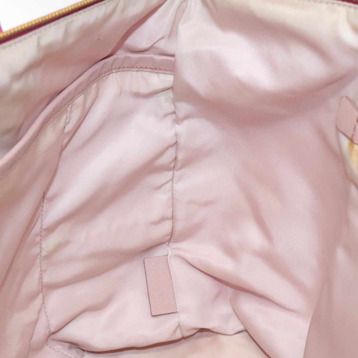 PRADA Tote Bag Nylon 2way Pink Gold Auth ki5497V